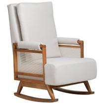 Poltrona de Amamentação Com Balanço Base Nina Líria D02 Linho Off White B-410 - Lyam Decor Poltrona de Amamentação Com Balanço Base Nina Líria D02 Linho Off White B-410 - Lyam Decor