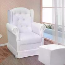 Poltrona De Amamentação Com Balanço E Puff Livi Em Tecido Sintético Branco - Larbelle Poltrona De Amamentação Com Balanço E Puff Livi Em Tecido Sintético Branco - Larbelle