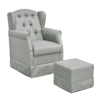 Poltrona de Amamentação com Balanço e Puff Lívia Linho Cinza Escuro - Phoenix Poltrona de Amamentação com Balanço e Puff Lívia Linho Cinza Escuro - Phoenix