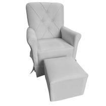 Poltrona de Amamentação com Balanço em Linho e Puff COR 301para Sala e Quarto Cinza - Decor Loppes Poltrona de Amamentação com Balanço em Linho e Puff COR 301para Sala e Quarto Cinza - Decor Loppes