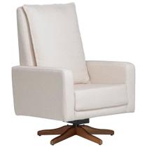 Poltrona De Amamentação Com Balanço Giratória Noah D02 Bouclê Off White B-114 - Lyam Decor Poltrona De Amamentação Com Balanço Giratória Noah D02 Bouclê Off White B-114 - Lyam Decor