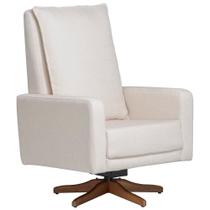 Poltrona de Amamentação Com Balanço Giratória Noah D02 Bouclê Off White B-114 - Lyam Decor Poltrona de Amamentação Com Balanço Giratória Noah D02 Bouclê Off White B-114 - Lyam Decor