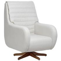 Poltrona de Amamentação Com Balanço Giratória Sky D02 Linho Branco C-419 - Lyam Decor Poltrona de Amamentação Com Balanço Giratória Sky D02 Linho Branco C-419 - Lyam Decor