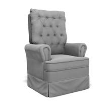 Poltrona de Amamentação com Balanço Laura Veludo Base de Madeira G01 - D'Rossi