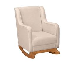 Poltrona de Amamentação Com Balanço Para Quarto Ou Sala de Estar Tecido Boucle Bege Poltrona de Amamentação Com Balanço Para Quarto Ou Sala de Estar Tecido Boucle Bege