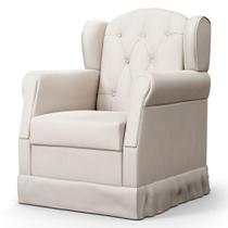 Poltrona de Amamentação e Descanso Fixa Lucy P04 Suede Bege - Mpozenato