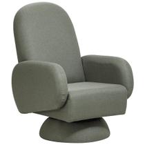 Poltrona De Amamentação Fixa Base Cone Dolce D02 Tramado Verde C-296 - Lyam Decor Poltrona De Amamentação Fixa Base Cone Dolce D02 Tramado Verde C-296 - Lyam Decor
