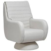 Poltrona de Amamentação Fixa Base Cone Sky D02 Linho Branco C-419 - Lyam Decor
