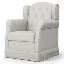 Poltrona de Amamentação Fixa Letícia Linho Off White - Phoenix