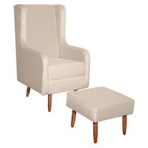 Poltrona de Amamentação Retrô com Pés Palito e Puff - Fratello Poltrona de Amamentação Retrô com Pés Palito e Puff - Fratello