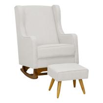 Poltrona De Amamentação Sofia C/ Balanço Puff Bebê Completo