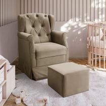 Poltrona de Amamentação Ternura Balanço + Puff - Veludo Poltrona de Amamentação Ternura Balanço + Puff - Veludo