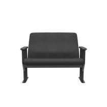 Poltrona de auditorio esibiri plus size revestimento em poliester preta. - plaxmetal