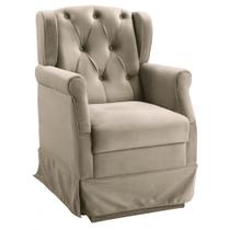 Poltrona de Balanço Para Amamentação Ternura Suede Bege Poltrona de Balanço Para Amamentação Ternura Suede Bege