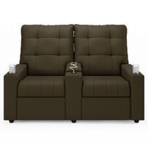 Poltrona de Cinema Reclinável 2 Lugares Baú USB Mallie FH9 Veludo Capuccino - Mpozenato Poltrona de Cinema Reclinável 2 Lugares Baú USB Mallie FH9 Veludo Capuccino - Mpozenato