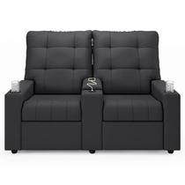 Poltrona de Cinema Reclinável 2 Lugares Baú Usb Mallie Fh9 Veludo Cinza - Mpozenato Poltrona de Cinema Reclinável 2 Lugares Baú Usb Mallie Fh9 Veludo Cinza - Mpozenato