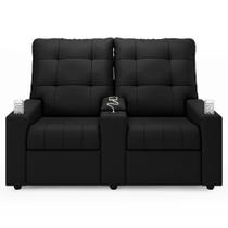 Poltrona de Cinema Reclinável 2 Lugares Baú USB Mallie FH9 Veludo Preto - Mpozenato Poltrona de Cinema Reclinável 2 Lugares Baú USB Mallie FH9 Veludo Preto - Mpozenato
