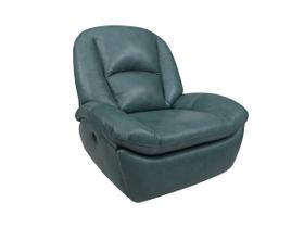 Poltrona de Couro Soft Glider Elétrica Turquese - Mempra Poltrona de Couro Soft Glider Elétrica Turquese - Mempra