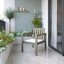 Poltrona de Jardim com Almofada Madeira Maciça Yescasa Poltrona de Jardim com Almofada Madeira Maciça Yescasa