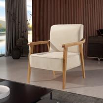 Poltrona de Madeira Eucalipto, Com Braço e Estofada Lina Poltrona de Madeira Eucalipto, Com Braço e Estofada Lina