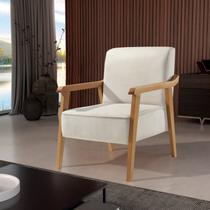 Poltrona de Madeira Eucalipto, Com Braço e Estofada Lina Poltrona de Madeira Eucalipto, Com Braço e Estofada Lina