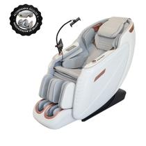Poltrona de Massagem Atlas Carregamento por Indução Gravidade Zero Comando de Voz com Massageador de Pés e Olhos PU Branco e Cinza Poltrona de Massagem Atlas Carregamento por Indução Gravidade Zero Comando de Voz com Massageador de Pés e Olhos PU Branco e Cinza