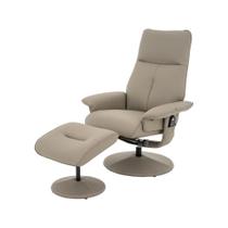 Poltrona de Massagem Nebraska Rivatti Estofado PU Fendi com Controle e Apoio para Pés Base Aço