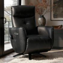 Poltrona de Massagem Reclinável Elétrica com Aquecimento Bravinni L07 material sintético Preto - Lyam Decor Poltrona de Massagem Reclinável Elétrica com Aquecimento Bravinni L07 material sintético Preto - Lyam Decor