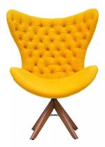 Poltrona Decorativa 1 Lugar Afrodite Suede Capitone Pe Palito Unidecor