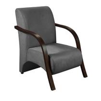 Poltrona Decorativa 1 Lugar Vênus Braço Pé Madeira Confortável para Sala TV Espera D Salla Suede Grafite Poltrona Decorativa 1 Lugar Vênus Braço Pé Madeira Confortável para Sala TV Espera D Salla Suede Grafite