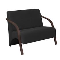 Poltrona Decorativa 2 Lugares Vênus Braço Pé Madeira D Salla Suede