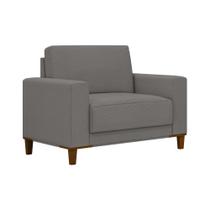 Poltrona Decorativa 94cm Chili Linho Cinza - Sallar Home Poltrona Decorativa 94cm Chili Linho Cinza - Sallar Home