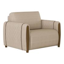 Poltrona Decorativa 98cm Aaron Linho Bege - Sallar Home Poltrona Decorativa 98cm Aaron Linho Bege - Sallar Home