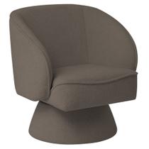 Poltrona Decorativa Agnes Base Fixa Bouclé Marrom - Nexta Casa Poltrona Decorativa Agnes Base Fixa Bouclé Marrom - Nexta Casa