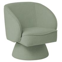 Poltrona Decorativa Agnes Base Fixa Bouclé Verde Claro - Nexta Casa Poltrona Decorativa Agnes Base Fixa Bouclé Verde Claro - Nexta Casa