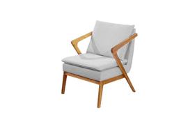 Poltrona decorativa Agnes cinza claro Poltrona decorativa Agnes cinza claro