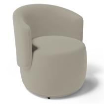Poltrona Decorativa Aisha Orgânica Suede Bege - Abmaza Poltrona Decorativa Aisha Orgânica Suede Bege - Abmaza