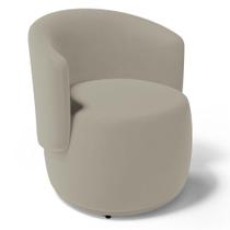 Poltrona Decorativa Aisha Orgânica Suede Bege - Abmaza Poltrona Decorativa Aisha Orgânica Suede Bege - Abmaza