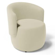 Poltrona Decorativa Aisha Orgânica Suede Bege Claro - Abmaza Poltrona Decorativa Aisha Orgânica Suede Bege Claro - Abmaza
