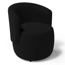 Poltrona Decorativa Aisha Orgânica Veludo Preto - Abmaza Poltrona Decorativa Aisha Orgânica Veludo Preto - Abmaza