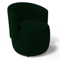 Poltrona Decorativa Aisha Orgânica Veludo Verde Escuro - Abmaza Poltrona Decorativa Aisha Orgânica Veludo Verde Escuro - Abmaza