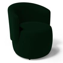 Poltrona Decorativa Aisha Orgânica Veludo Verde Escuro - Abmaza Poltrona Decorativa Aisha Orgânica Veludo Verde Escuro - Abmaza