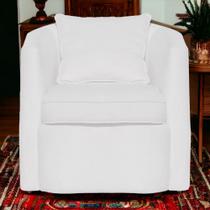 Poltrona Decorativa Alana Veludo Branco - Londrilar Poltrona Decorativa Alana Veludo Branco - Londrilar