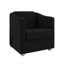 Poltrona Decorativa Ana Suede Pés Cromado - Pallazio