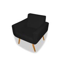 Poltrona Decorativa Anitta Suede Preto