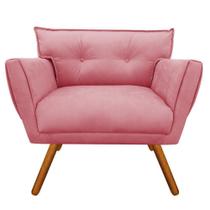 Poltrona Decorativa Anitta Suede Rose - D'Rossi Poltrona Decorativa Anitta Suede Rose - D'Rossi