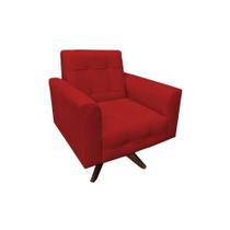 Poltrona Decorativa Anna Suede Vermelho