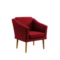 Poltrona Decorativa Ariel N-033 Veludo Vermelho Aradecor