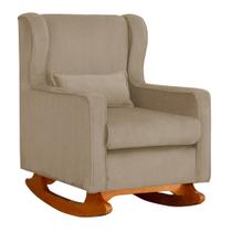 Poltrona Decorativa Aurora Balanço Vovo Suede Capuccino - FM