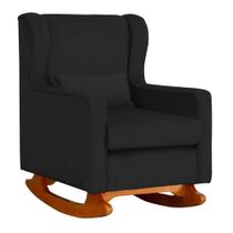 Poltrona Decorativa Aurora Balanço Vovo Suede Preto - FM Poltrona Decorativa Aurora Balanço Vovo Suede Preto - FM